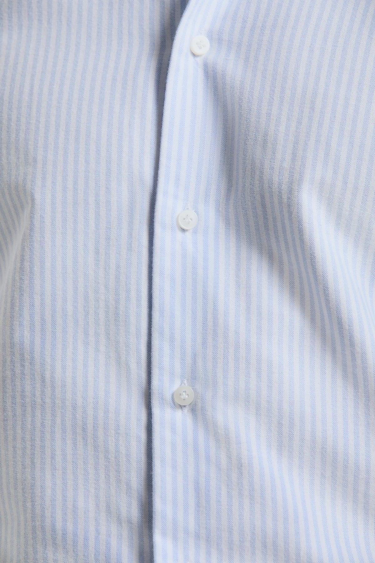 Camicia button down azzurra a righe - Made In Italy