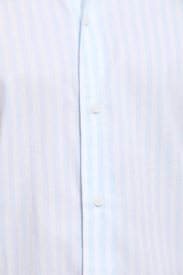 Pini Parma made in Italy men light blue striped shirt 