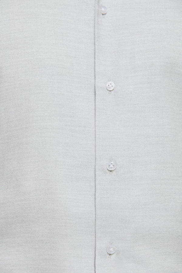 Men Pini Parma Made in Italy Light grey cotton and tencel shirt