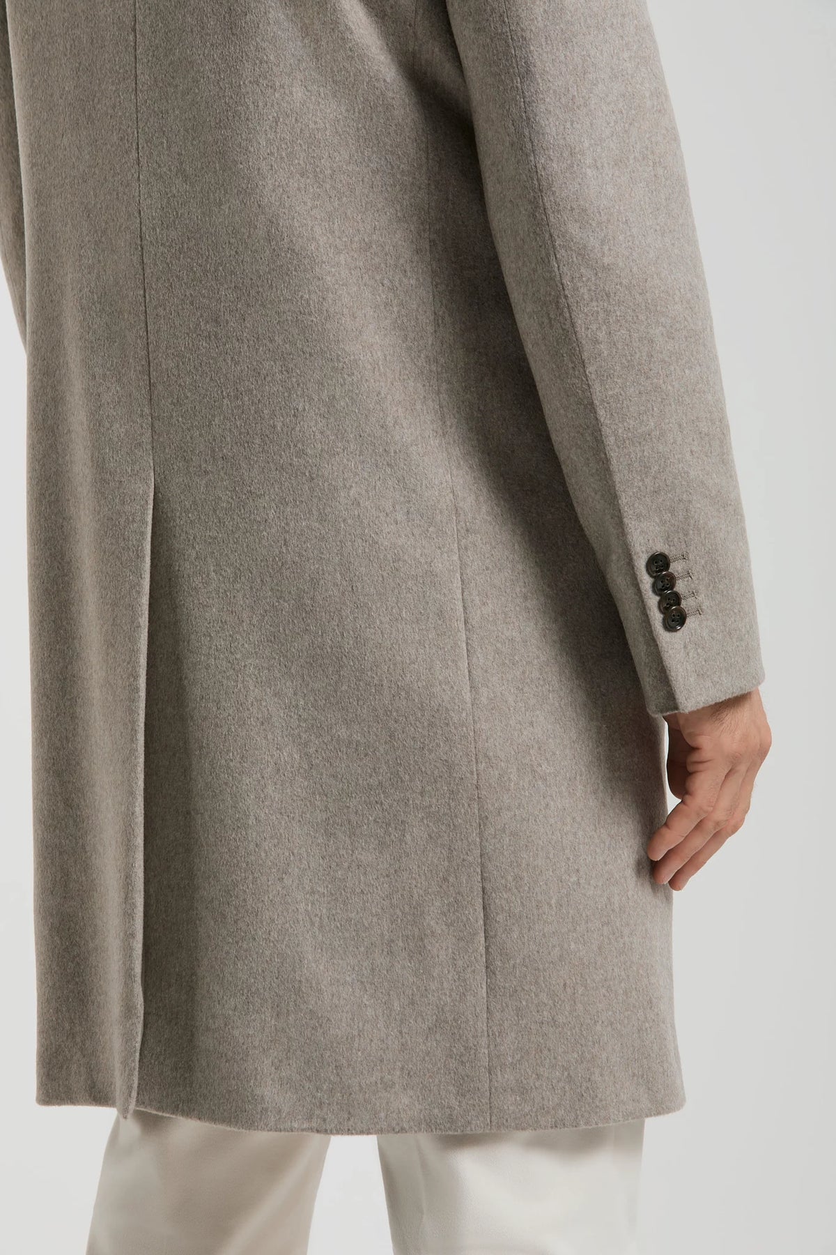 Pini Parma Made in Italy men fashion light taupe overcoat wool