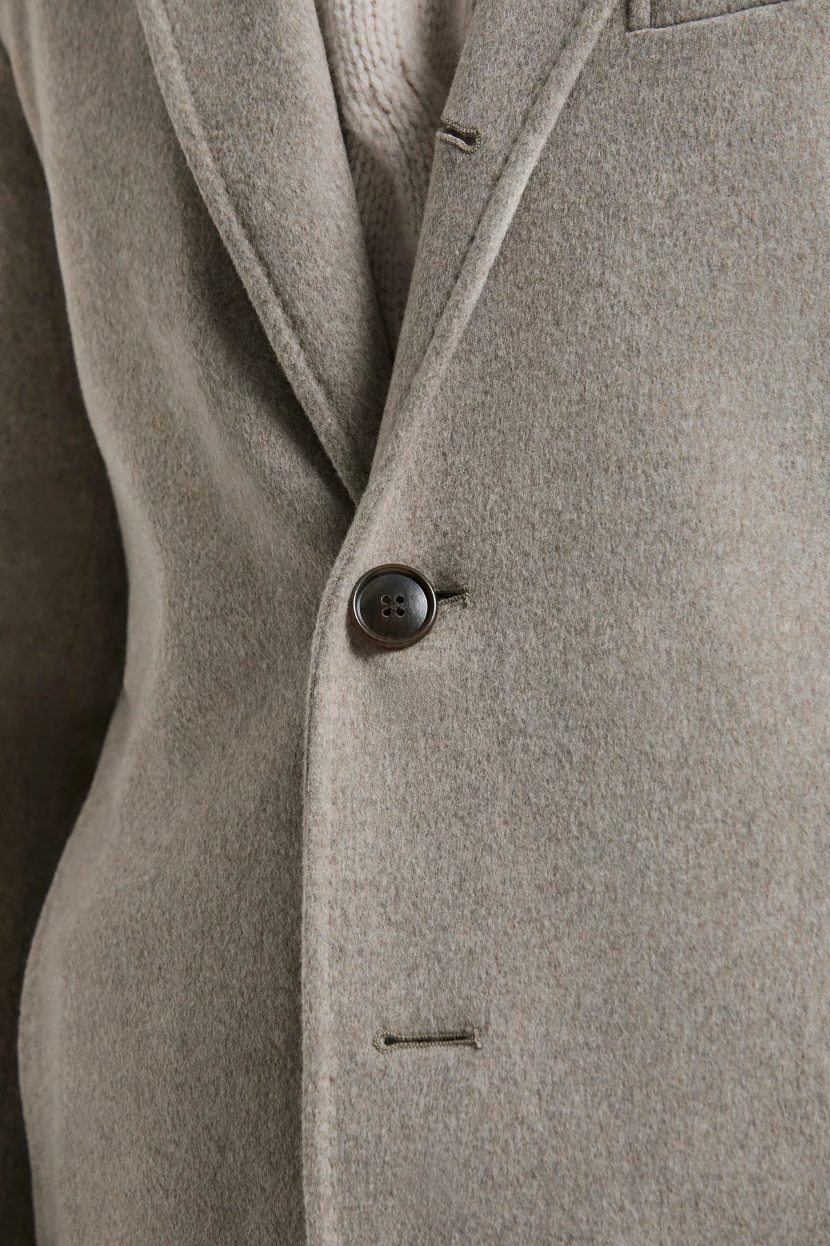 Pini Parma Made in Italy men fashion light taupe overcoat wool