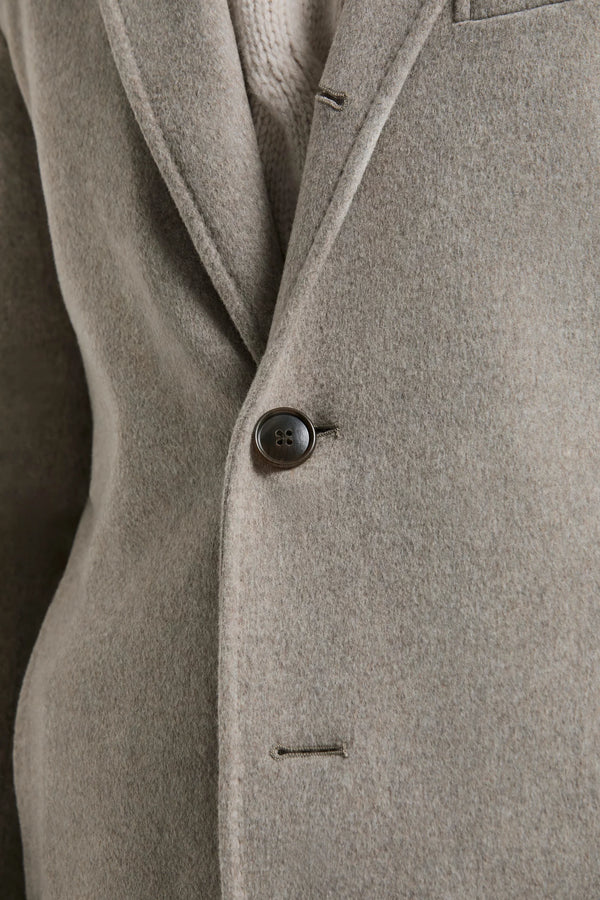 Pini Parma Made in Italy men fashion light taupe overcoat wool