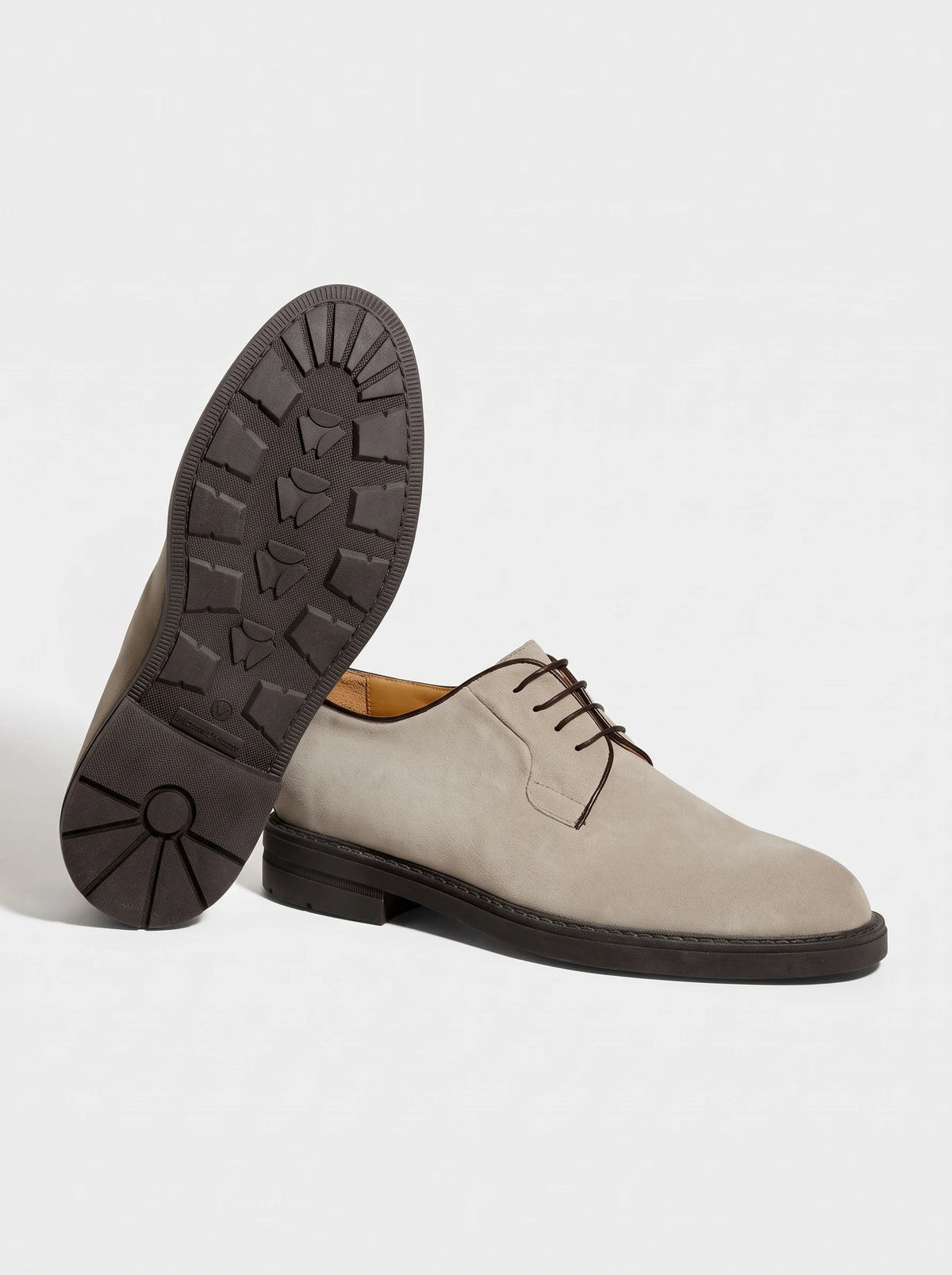 Beige suede derby - Made in Italy