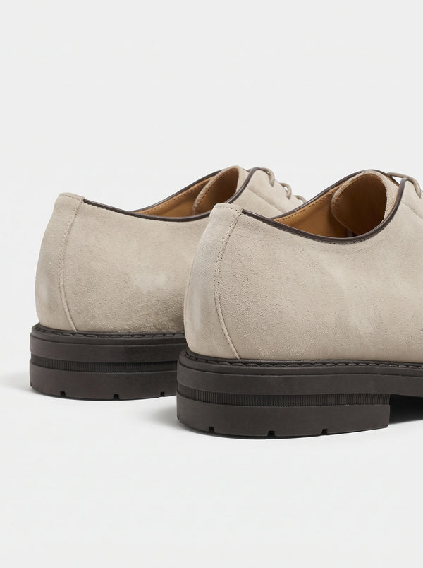 Beige suede derby - Made in Italy