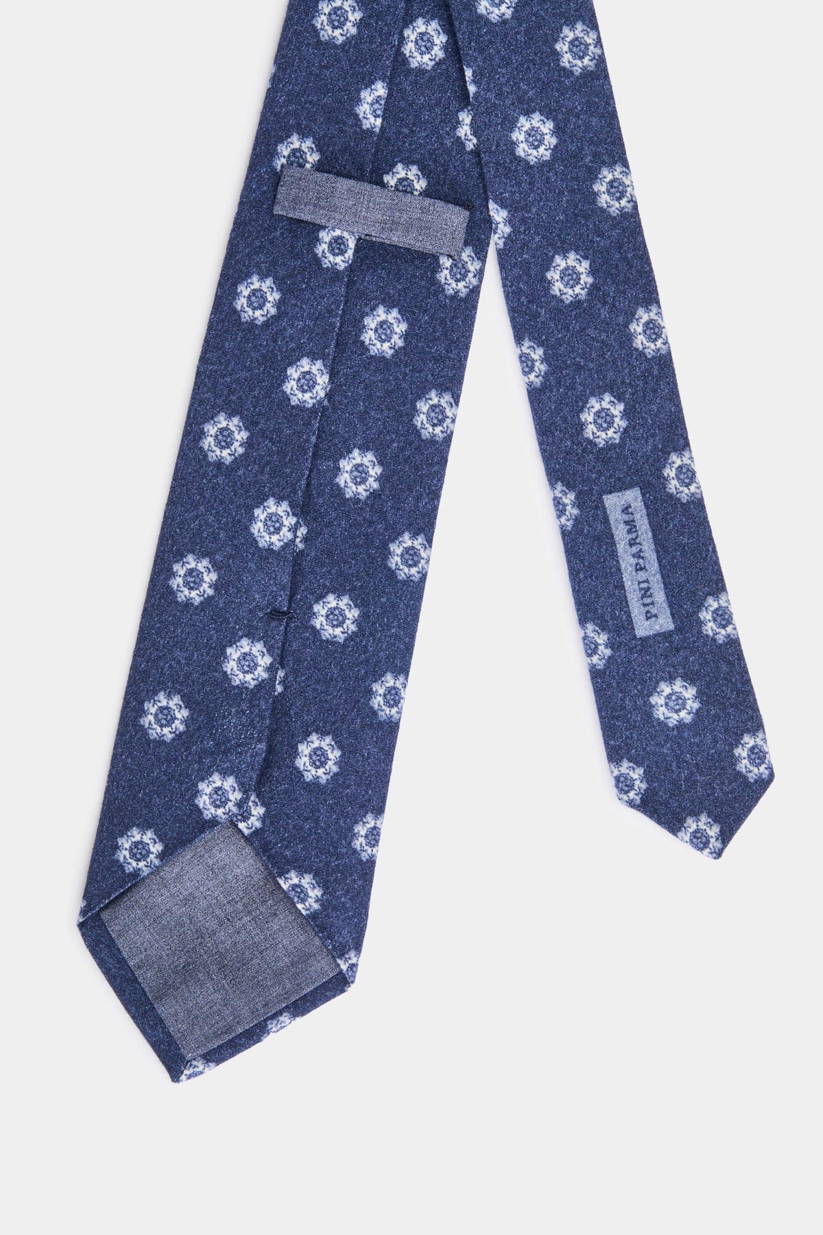 men pini parma navy tie made in italy with fancy pattern 