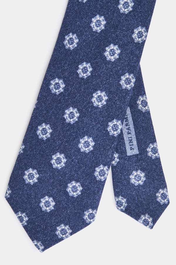 men pini parma navy tie made in italy with fancy pattern 