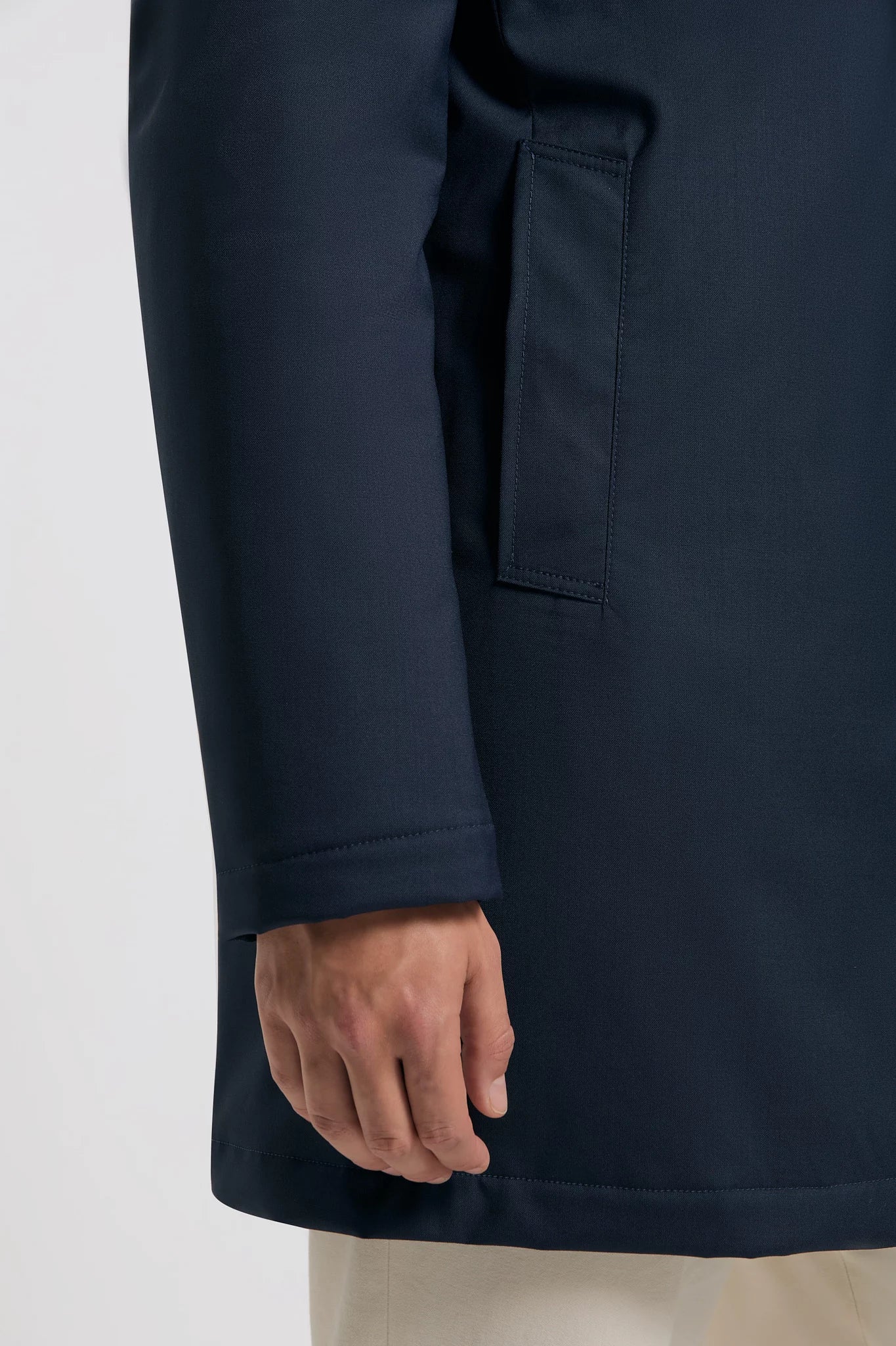 Pini Parma Made in Italy men navy blue raincoat outwear