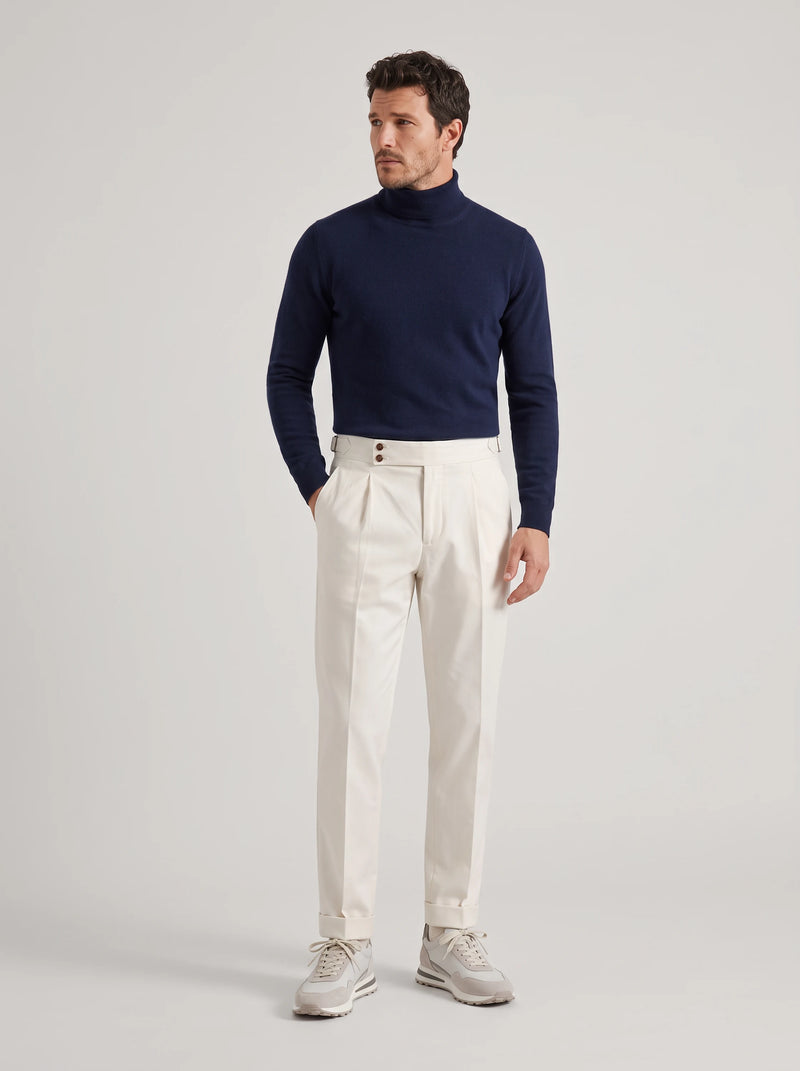 Navy cashmere turtleneck