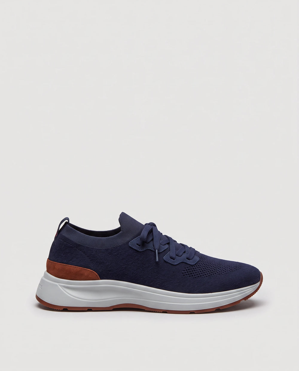 Navy blue knitted sneakers - Made In Italy