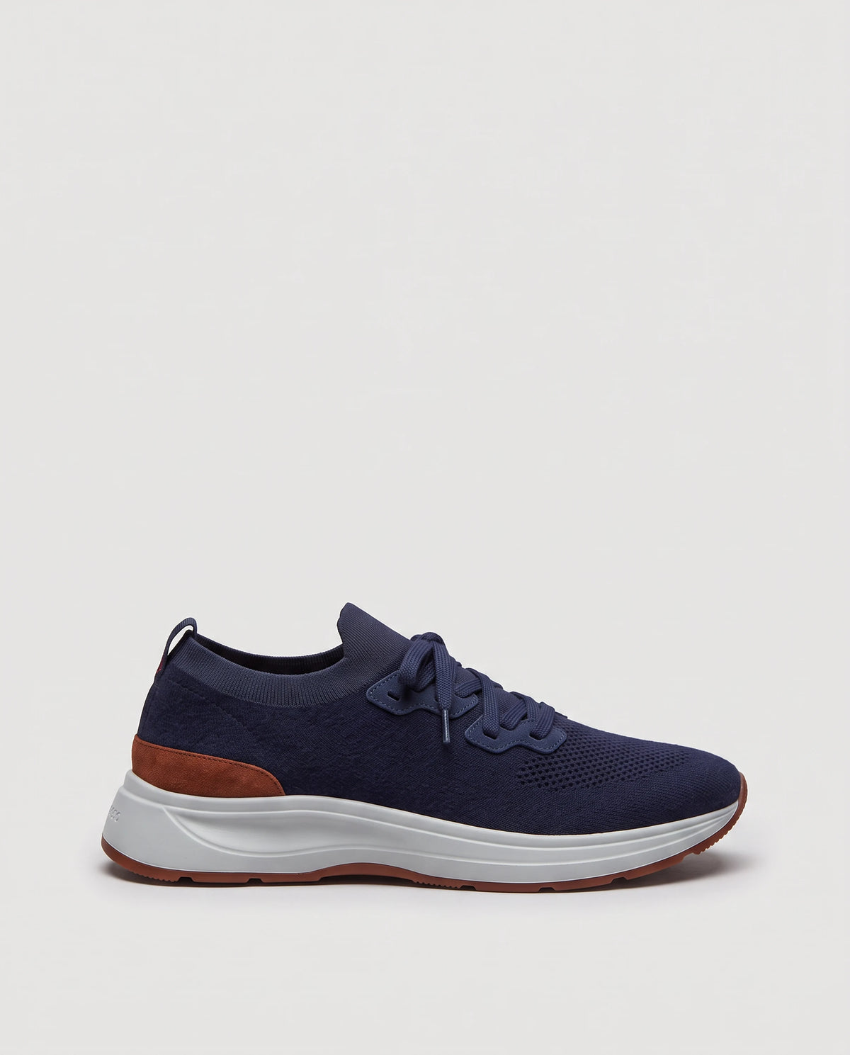 Navy blue knitted sneakers - Made In Italy