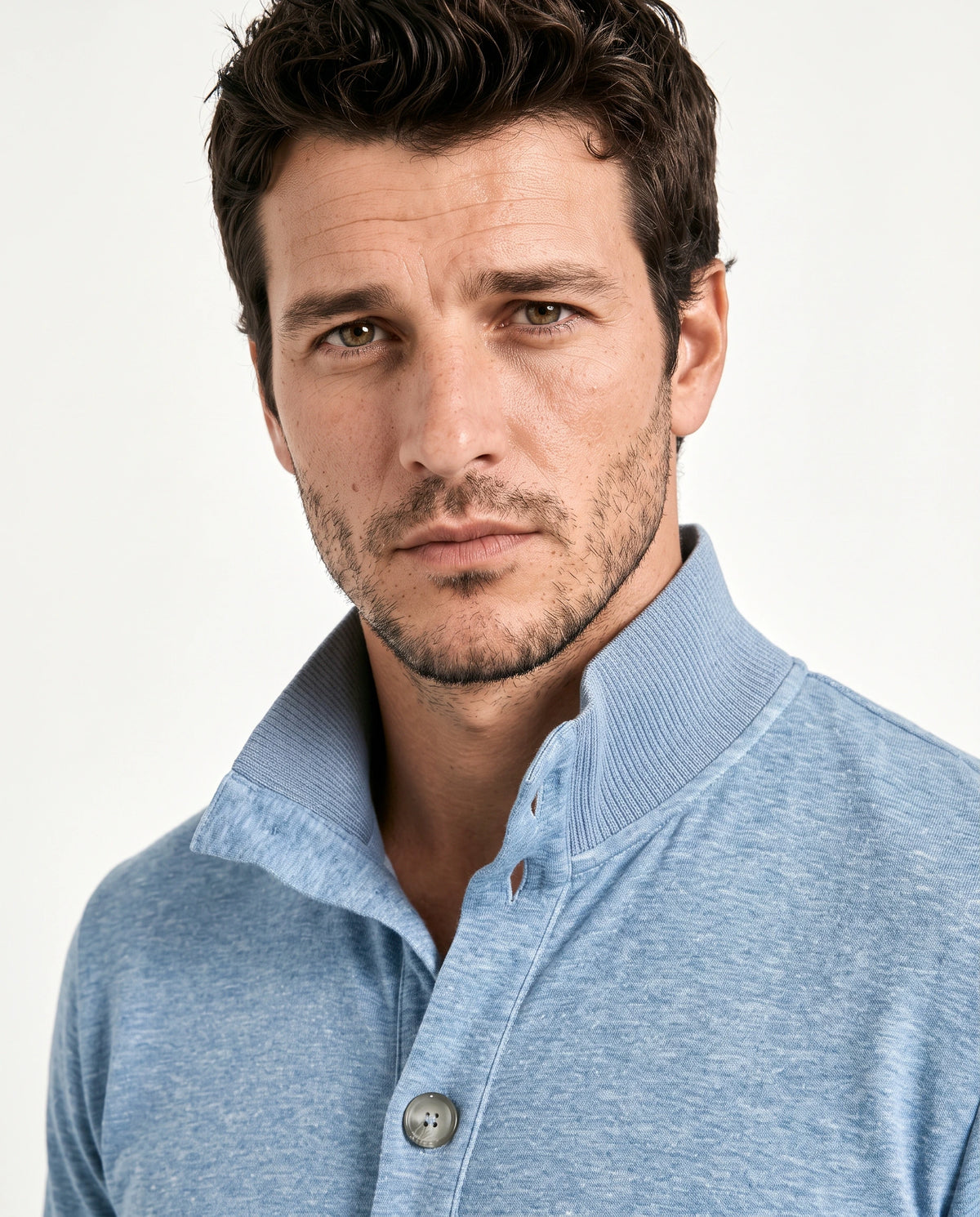 Pini Parma Made in Italy ocean blue jersey cardigan casual