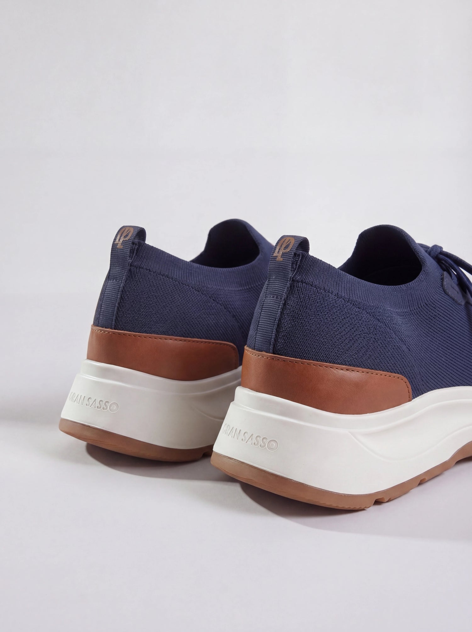 Men Pini Parma bue knitted sneakers made in Italy by Gran Sasso