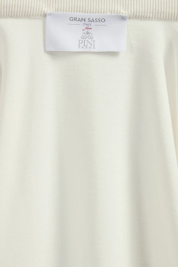 Men Pini Parma off-white bomber jacket made in italy in nylon and cotton 