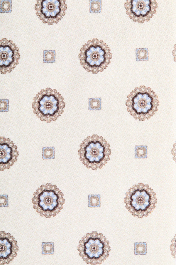 men pini parma off white tie made in italy with flower pattern 