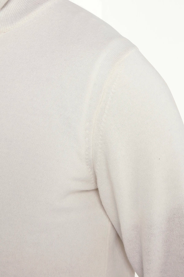 off white half zip sweater, men's cashmere half zip, italian wool half zip, off white zip sweater, luxury men's half zip, elegant men's knitwear, refined wool half zip, tailored off white half zip, premium italian half zip, sophisticated men's zip sweater, timeless italian knitwear, upscale men's half zip, classic off white sweater, italian craftsmanship knitwear, premium men's cashmere zip, refined italian half zip