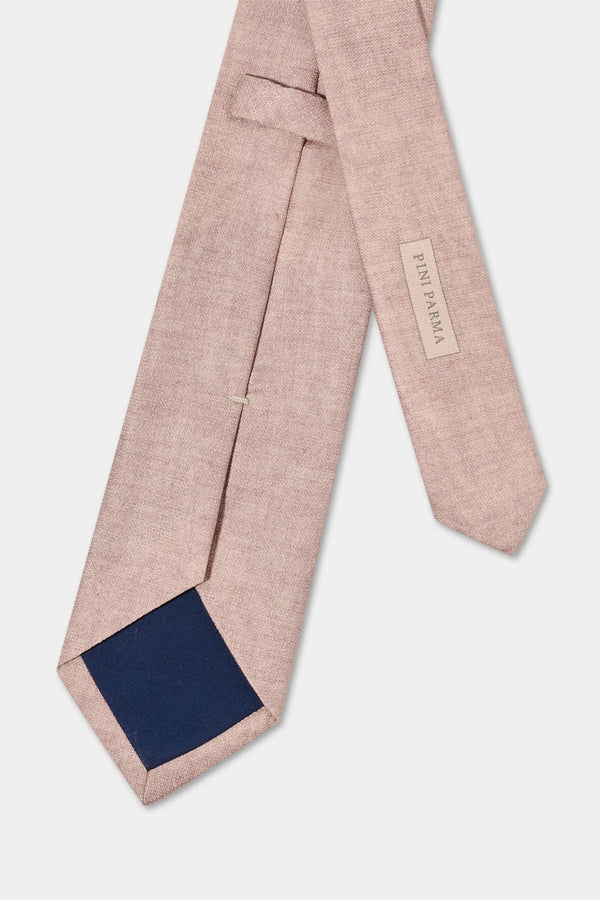 Old rose printed silk tie - Made in Italy