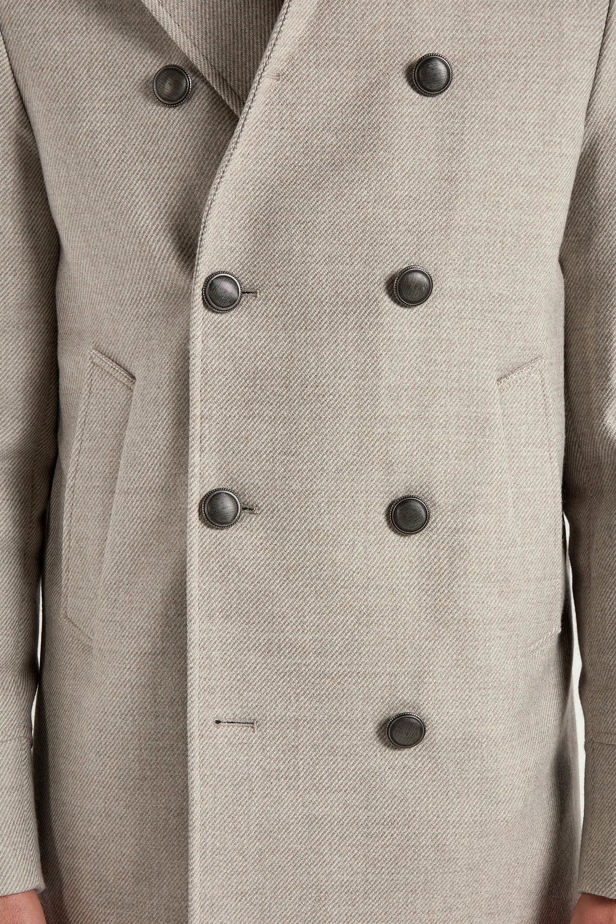 Pini Parma men made in italy sand peacoat