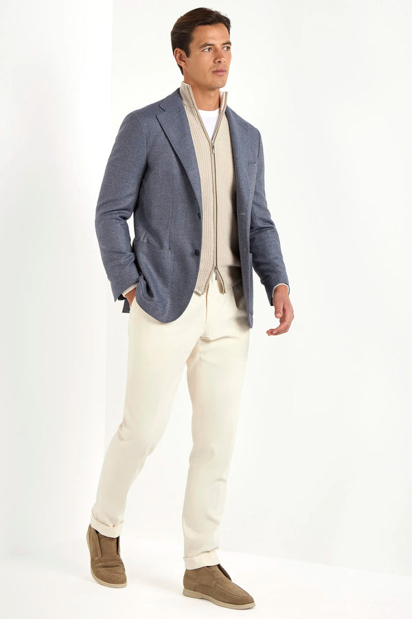 Dusty blue jacket - Made in Italy