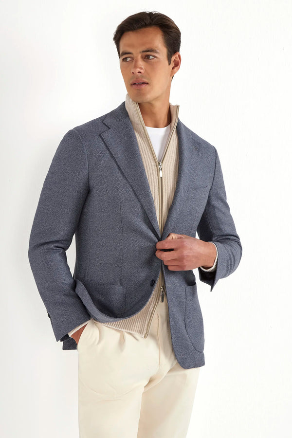 Dusty blue jacket - Made in Italy
