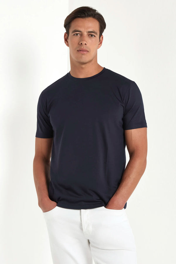 Blue jersey t-shirt - Made in Italy