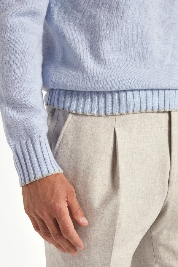 light blue wool turtleneck, italian style, made in italy, fine wool turtleneck, luxury wool sweater, elegant winter knitwear, refined menswear turtleneck, premium italian sweater, versatile layering turtleneck, tailored wool turtleneck, breathable winter sweater, soft wool knitwear, upscale wool sweater, italian craftsmanship turtleneck, polished winter knit, classic light blue turtleneck, timeless italian sweater, sophisticated wool knit, cozy winter wool sweater, lightweight wool turtleneck
