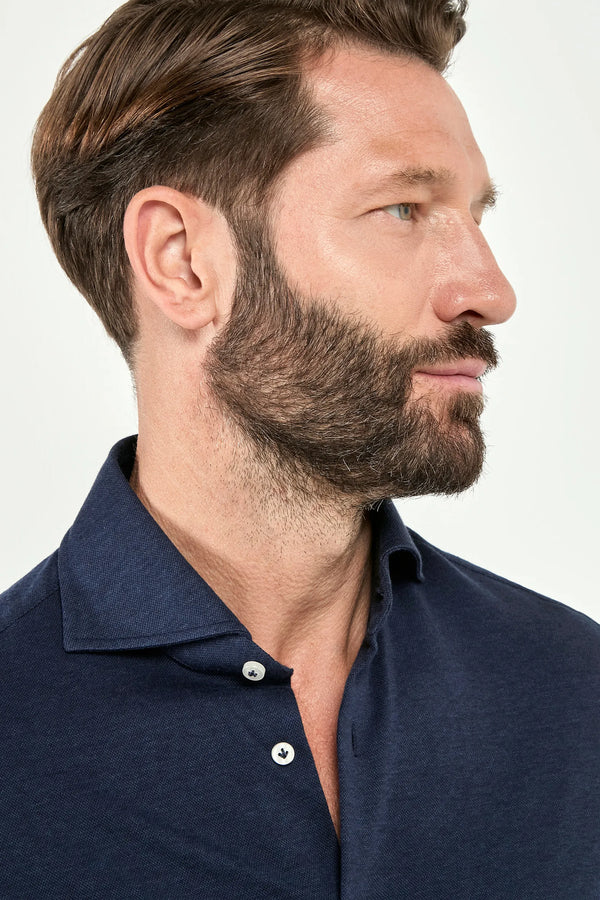 Blue jersey shirt - Made in Italy