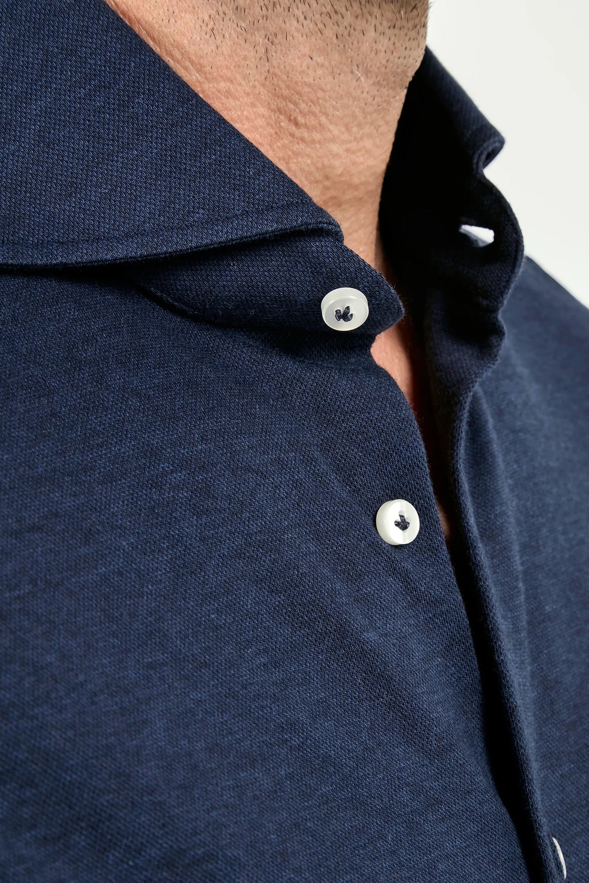 Blue jersey shirt - Made in Italy