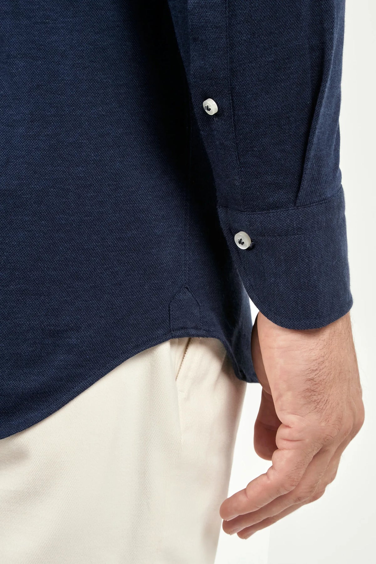 Blue jersey shirt - Made in Italy