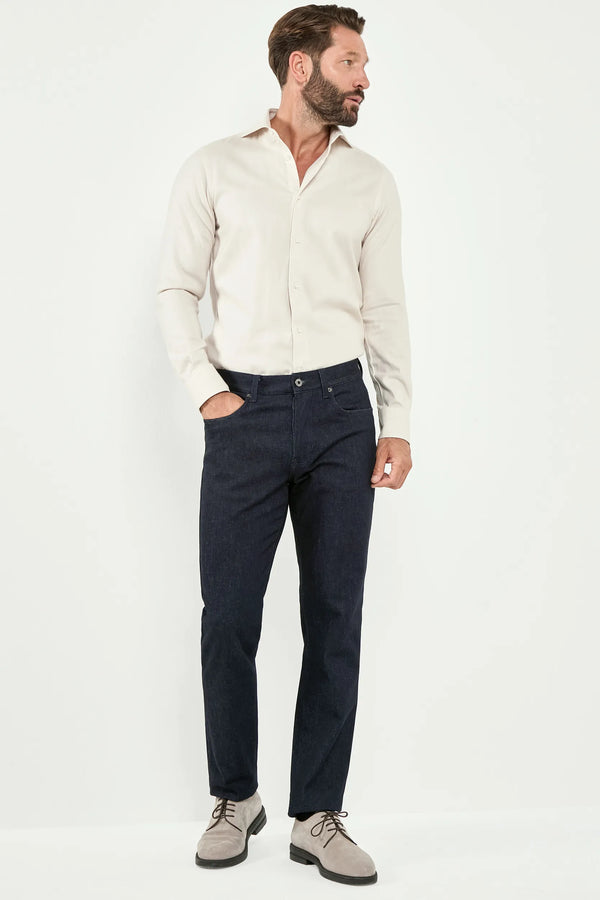 Raw cotton and cashmere jeans - Made in Italy