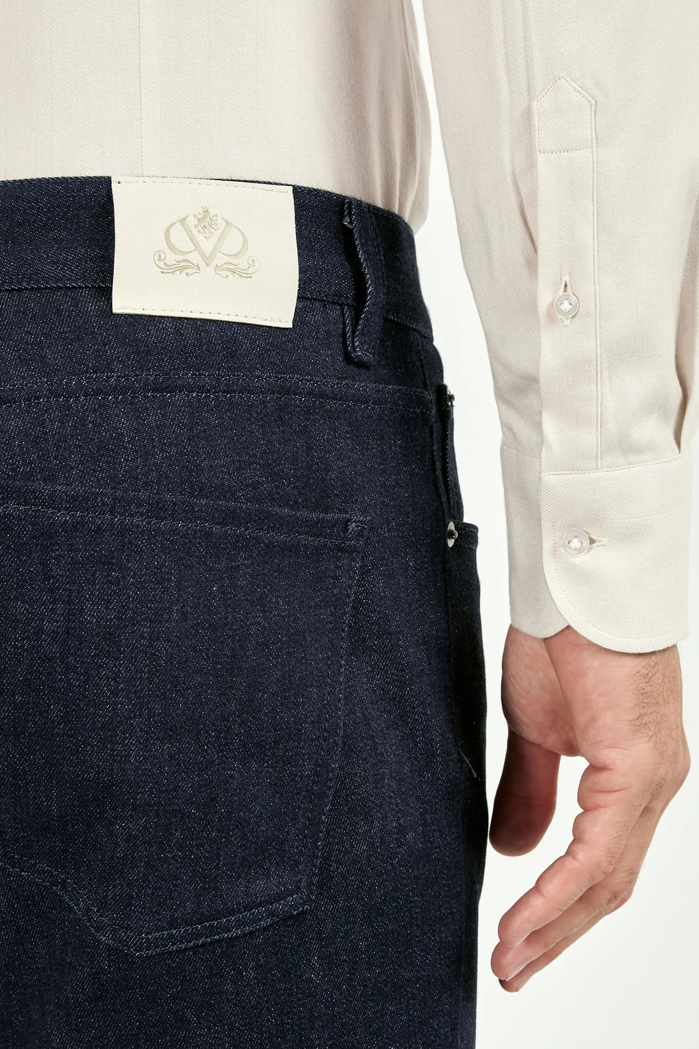 Jean bleu moyen - Coton Candiani - Made in Italy