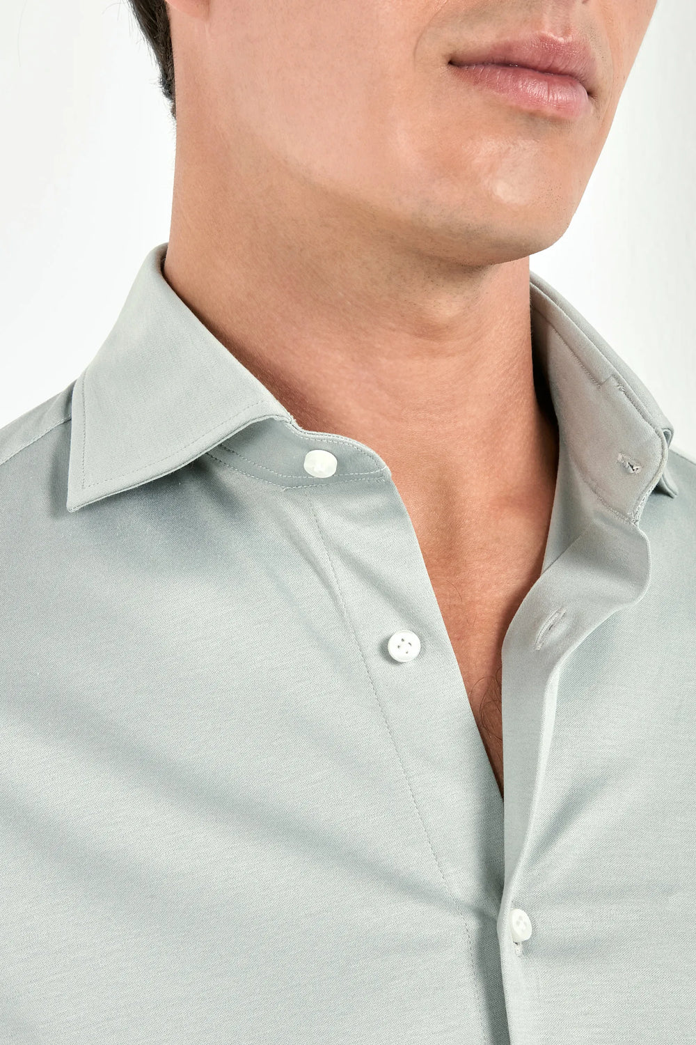 light sage cotton shirt, men's sage shirt, italian mercerized shirt, sage dress shirt, luxury men's shirt, elegant men's shirt, refined cotton shirt, tailored sage shirt, premium italian shirt, sophisticated men's shirt, timeless italian shirt, upscale men's shirt, classic sage shirt, italian craftsmanship shirt, premium mercerized cotton shirt, refined italian shirt