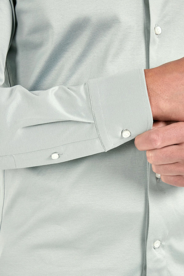 light sage cotton shirt, men's sage shirt, italian mercerized shirt, sage dress shirt, luxury men's shirt, elegant men's shirt, refined cotton shirt, tailored sage shirt, premium italian shirt, sophisticated men's shirt, timeless italian shirt, upscale men's shirt, classic sage shirt, italian craftsmanship shirt, premium mercerized cotton shirt, refined italian shirt