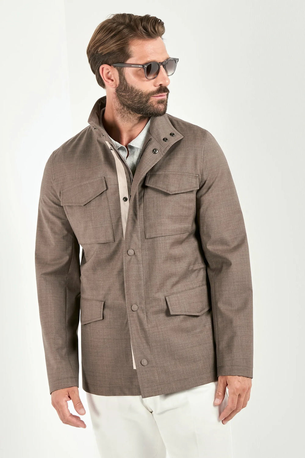 tobacco field jacket, men's tobacco jacket, italian field jacket, brown field jacket, luxury men's outerwear, elegant men's jacket, refined field jacket, tailored tobacco jacket, premium italian outerwear, sophisticated men's jacket, timeless italian jacket, upscale men's field jacket, classic tobacco jacket, italian craftsmanship jacket, premium men's outerwear, refined italian field jacket