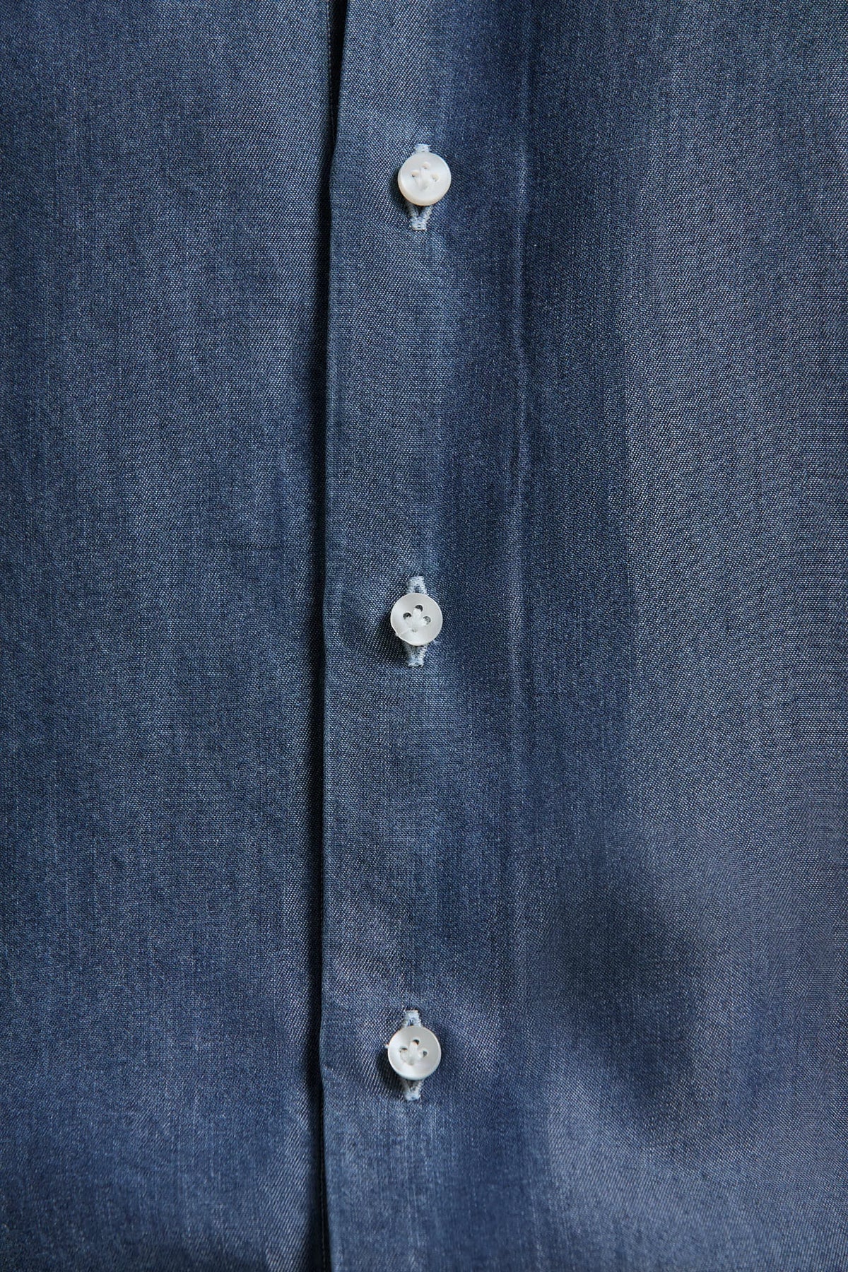 Camicia in denim blu scuro - Made in Italy
