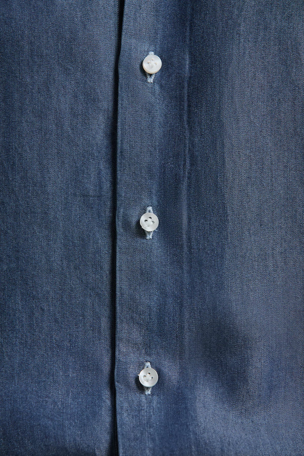 Dark blue denim shirt - Made in Italy