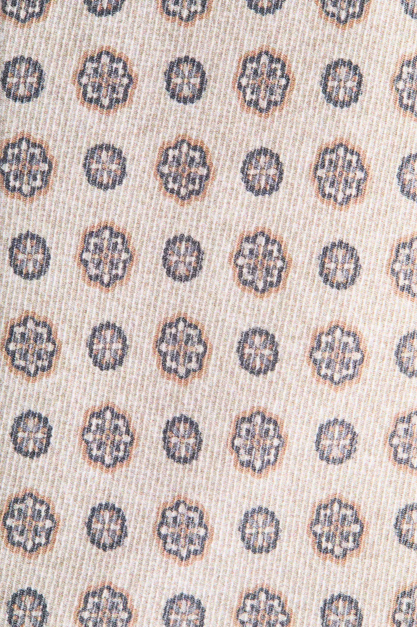 Cream floral tie - Made in Italy