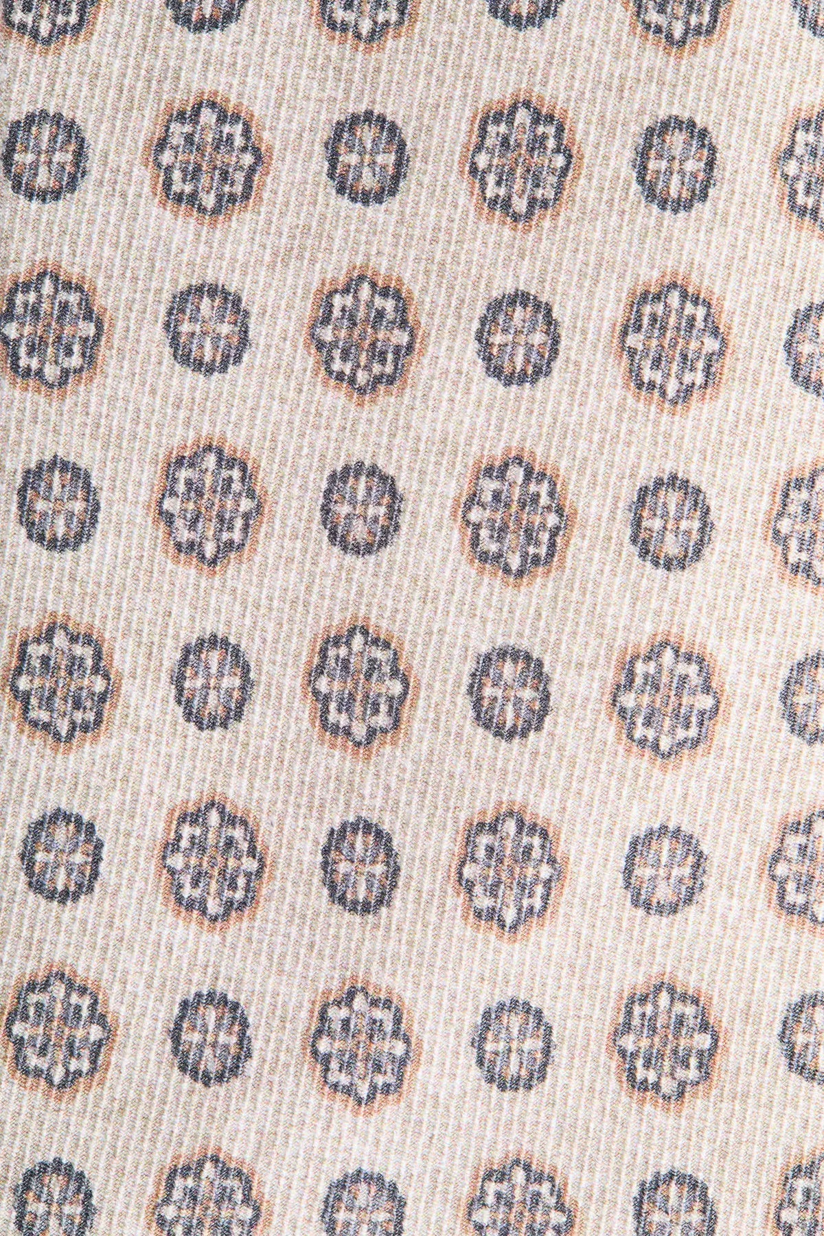 Cravatta color crema floreale - Made in Italy