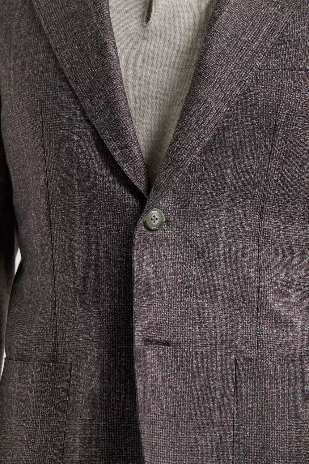 Men Pini Parma plum suit glen check pattern made in Italy in wool 