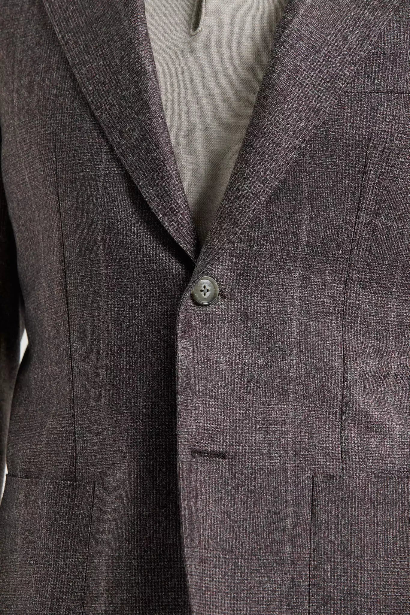 Men Pini Parma plum suit glen check pattern made in Italy in wool 