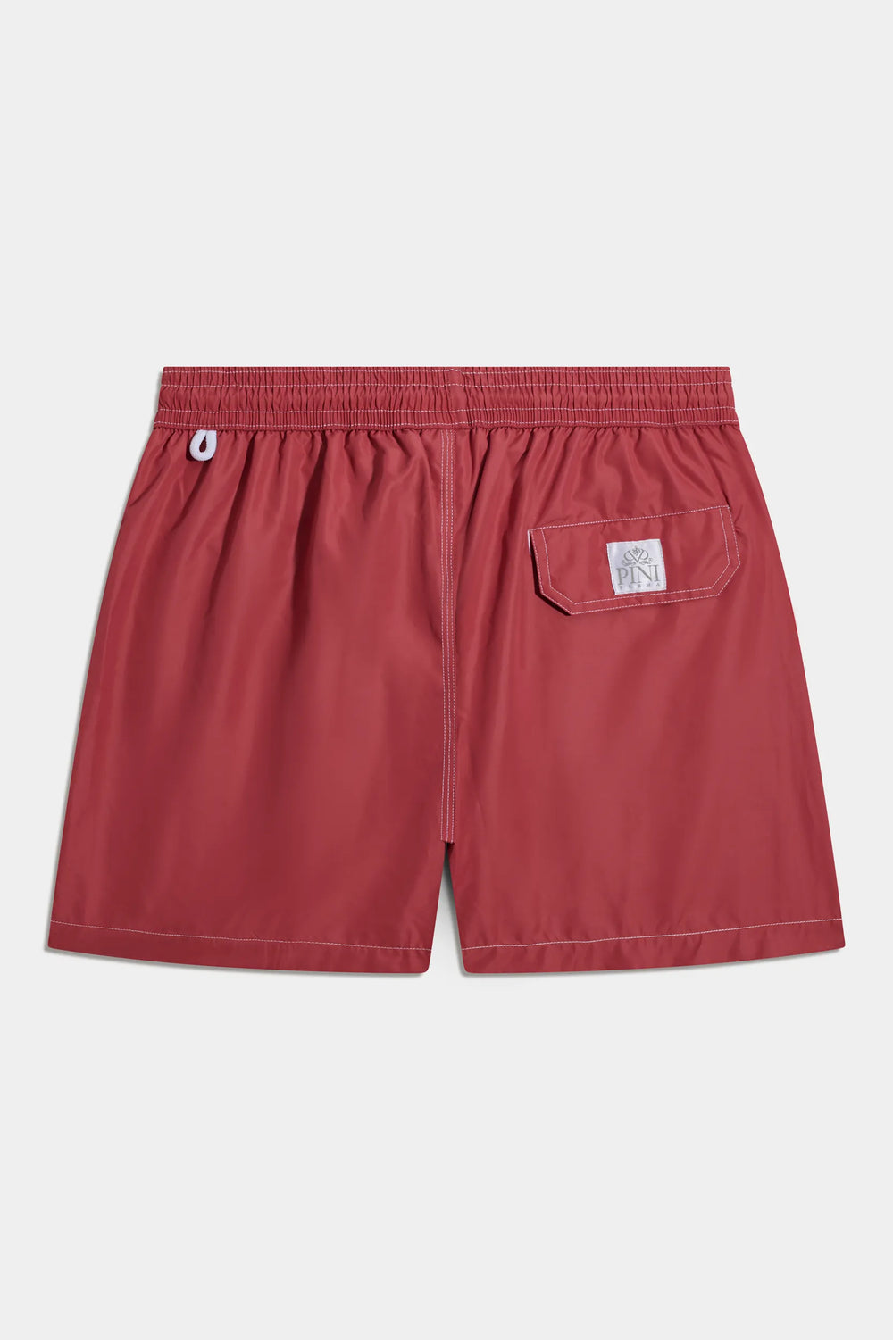 Red shorts with a pocket on a white background