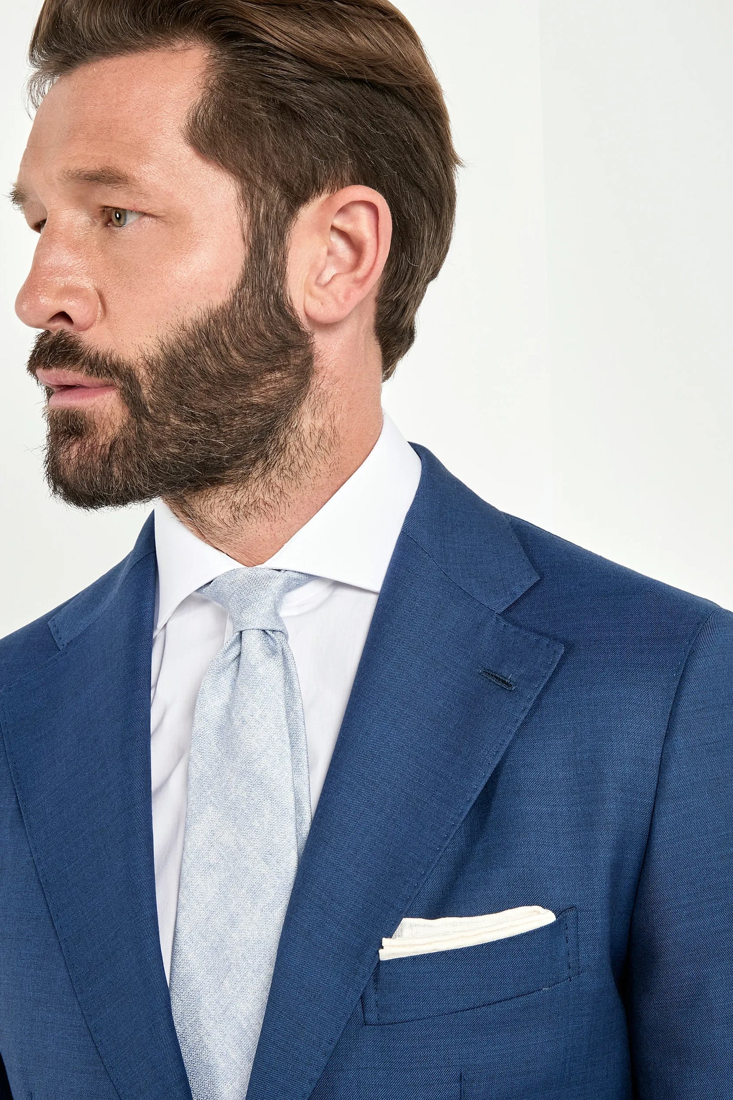Men Pini Parma blue single breasted suit made in italy in wool from Tallia Di Delfino “Napoli”