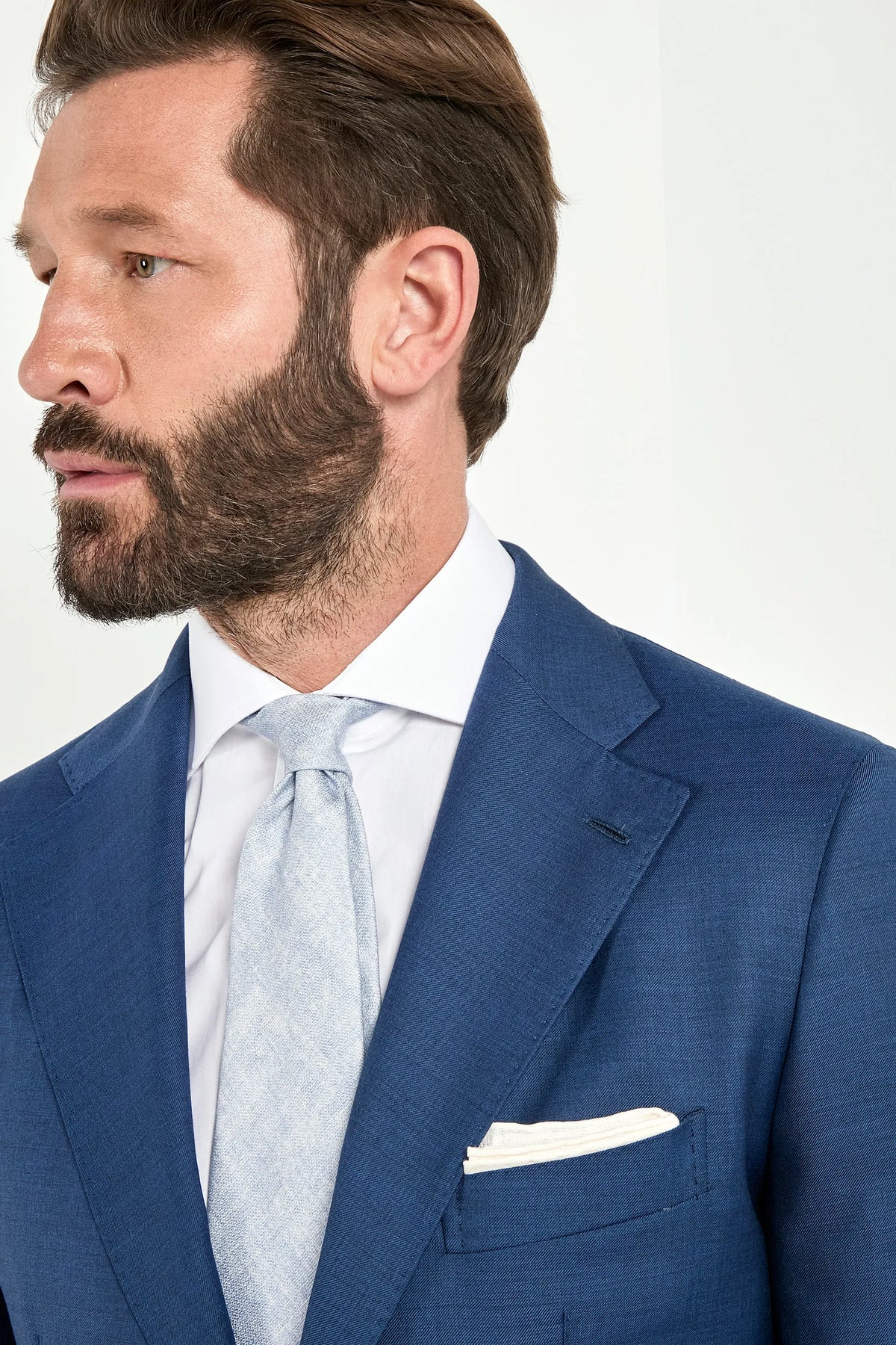 Men Pini Parma blue single breasted suit made in italy in wool from Tallia Di Delfino “Napoli”