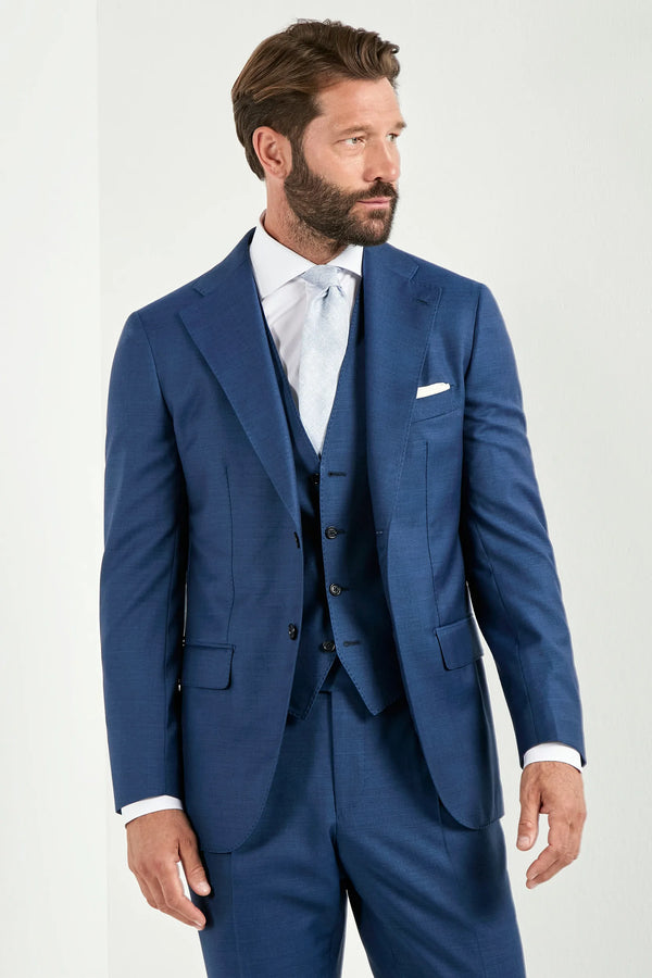 Royal blue waistcoat - Made in Italy