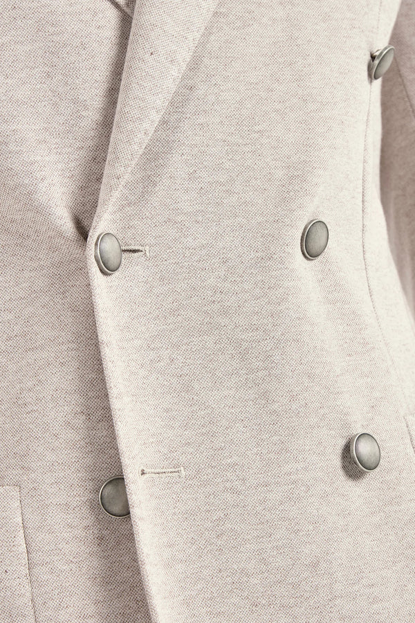 sand jersey jacket, men's sand blazer, italian jersey jacket, sand double breasted jacket, luxury men's blazer, elegant men's jacket, refined jersey blazer, tailored sand jacket, premium italian jacket, sophisticated men's blazer, timeless italian jacket, upscale men's jersey blazer, classic sand jacket, italian craftsmanship jacket, premium men's double breasted jacket, refined italian jersey jacket