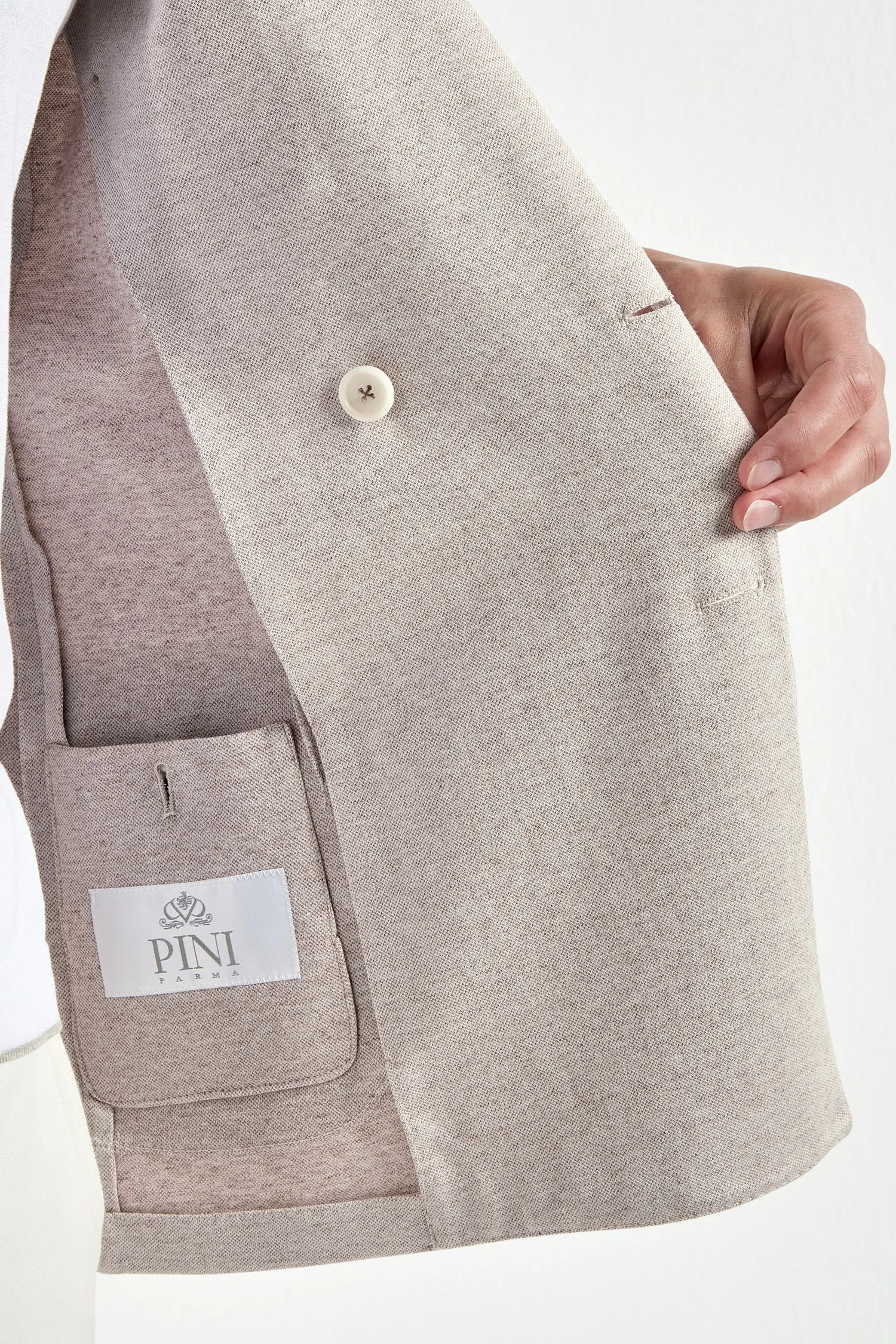 sand jersey jacket, men's sand blazer, italian jersey jacket, sand double breasted jacket, luxury men's blazer, elegant men's jacket, refined jersey blazer, tailored sand jacket, premium italian jacket, sophisticated men's blazer, timeless italian jacket, upscale men's jersey blazer, classic sand jacket, italian craftsmanship jacket, premium men's double breasted jacket, refined italian jersey jacket