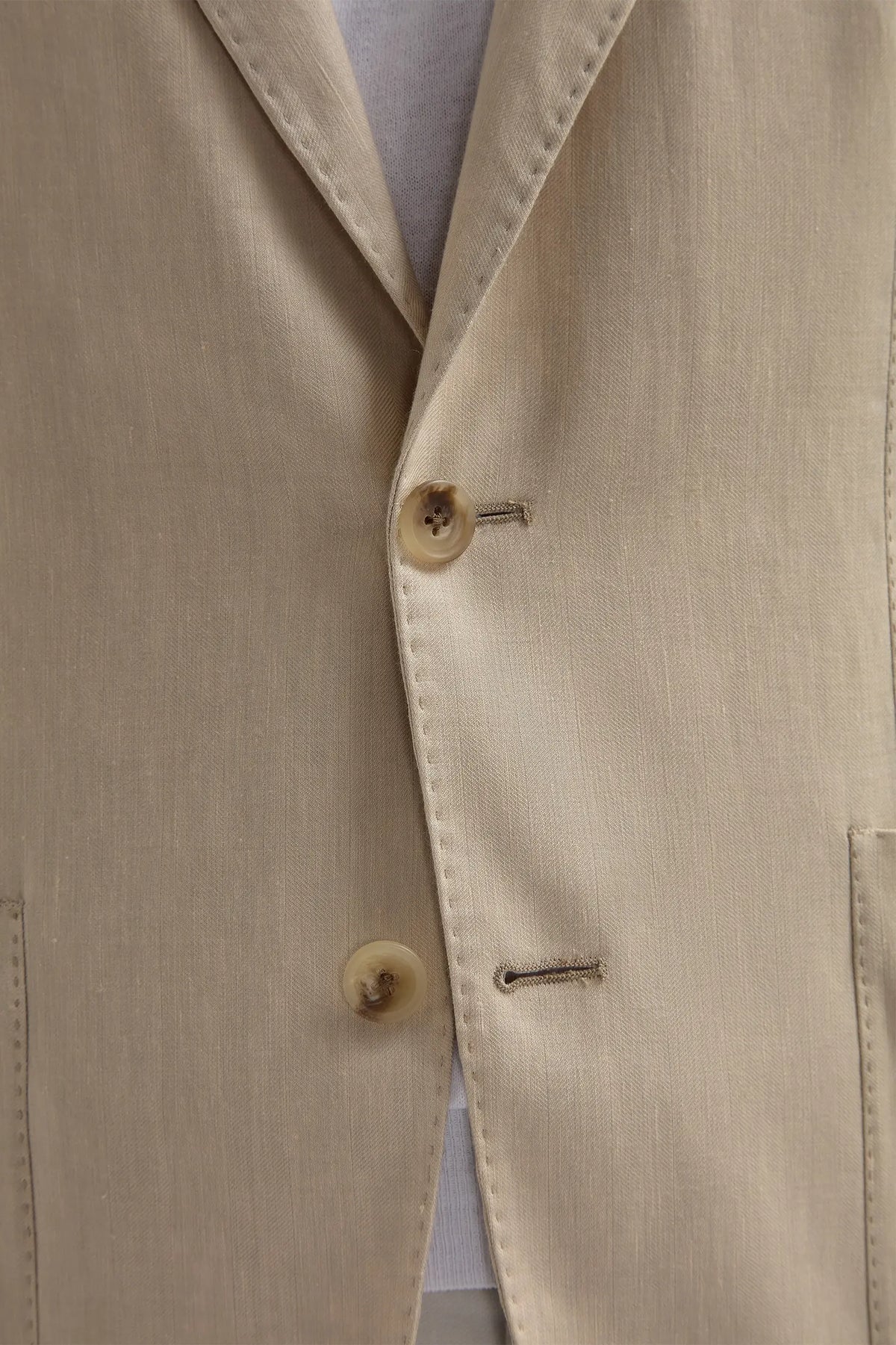 Veste en chevrons sable - Made in Italy
