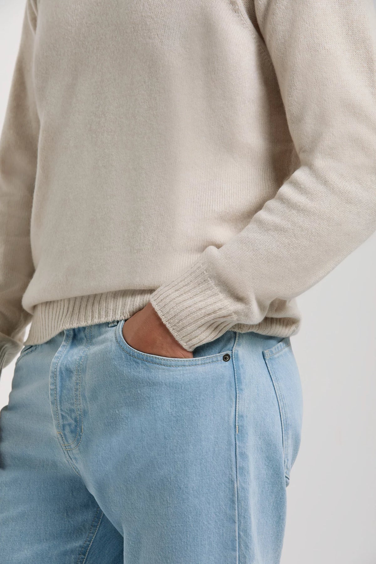 Sand mock neck - Made in Italy