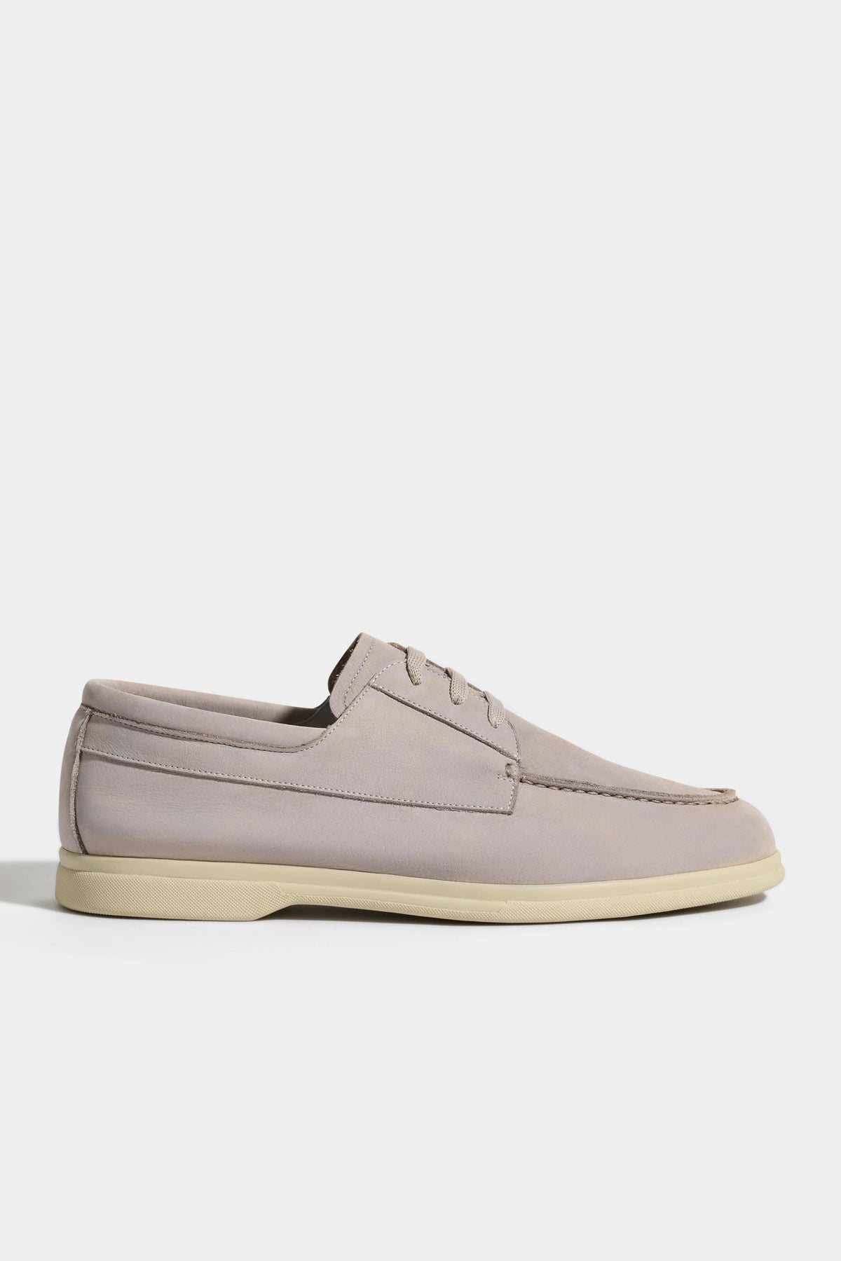 men Pini Parma sand boat loafers made in italy in nabuk leather 