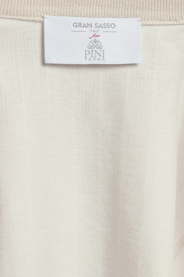 Men Pini Parma beige cotton and linen striped bomber made in italy 