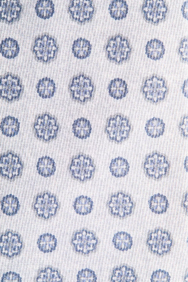 men pini parma light grey tie with floral details made in italy 